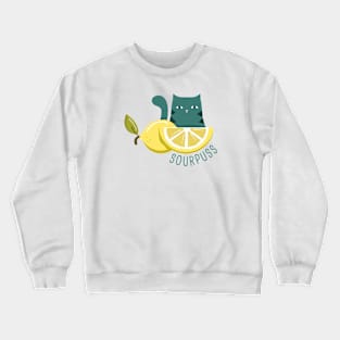 Sourpuss with lemons :-/ Crewneck Sweatshirt